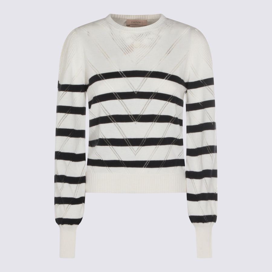 Twin-Set 90% Cotton sweater in white