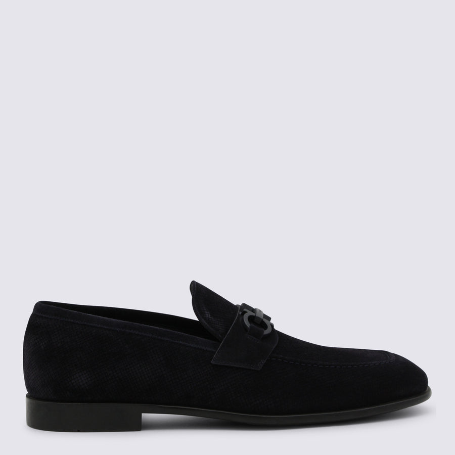 Ferragamo Suede upper loafer in navy