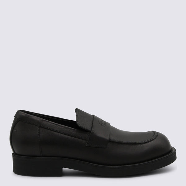 MM6 Maison Margiela Leather upper loafer in black