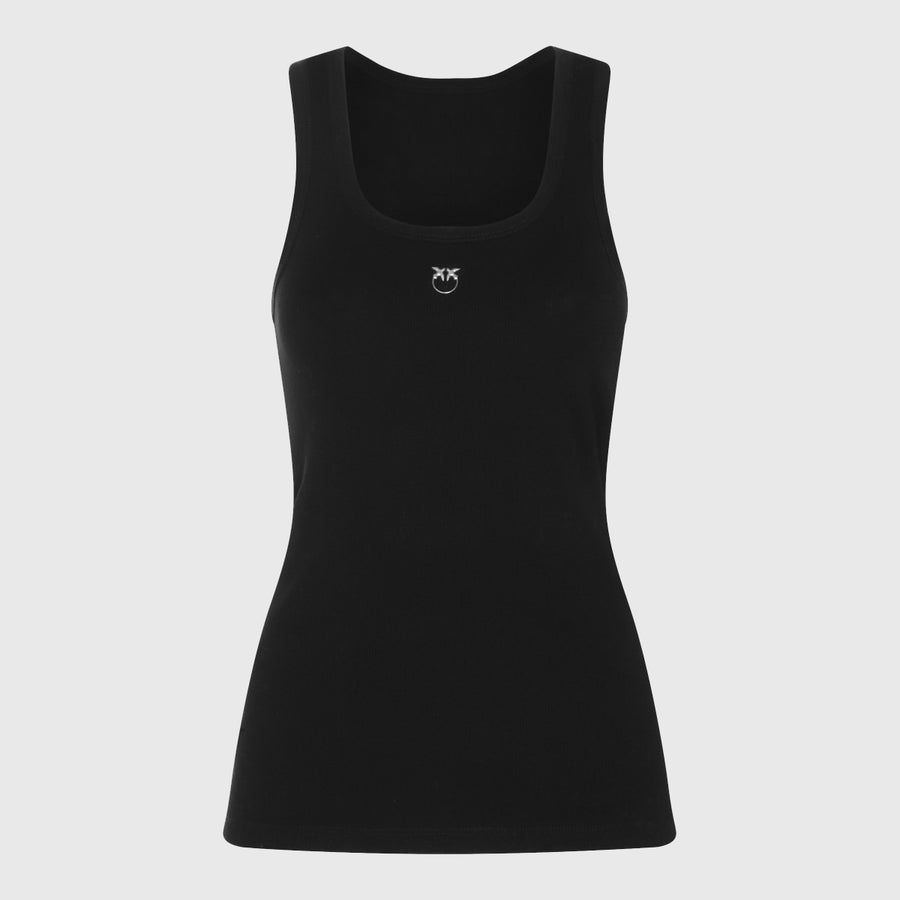 Pinko 97% CO 3% EA tank top in black
