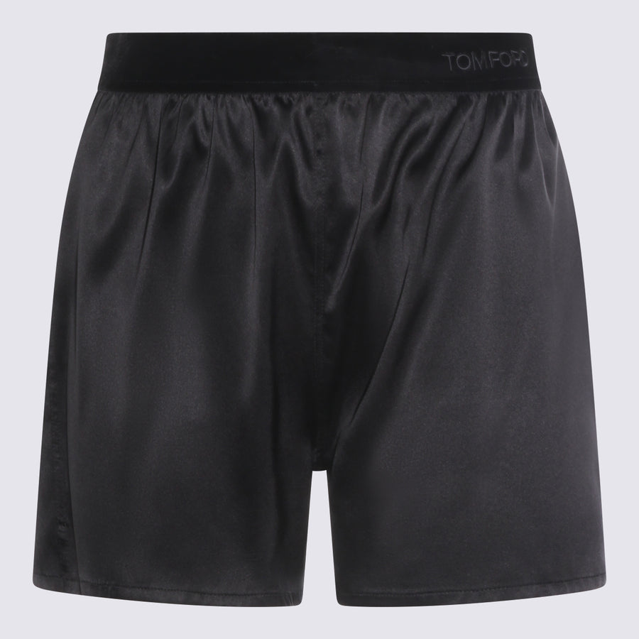 Tom Ford 94% Silk bermudas in black