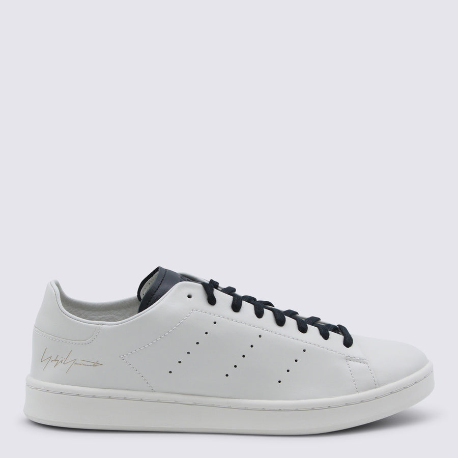 Y-3 Leather upper sneakers in white