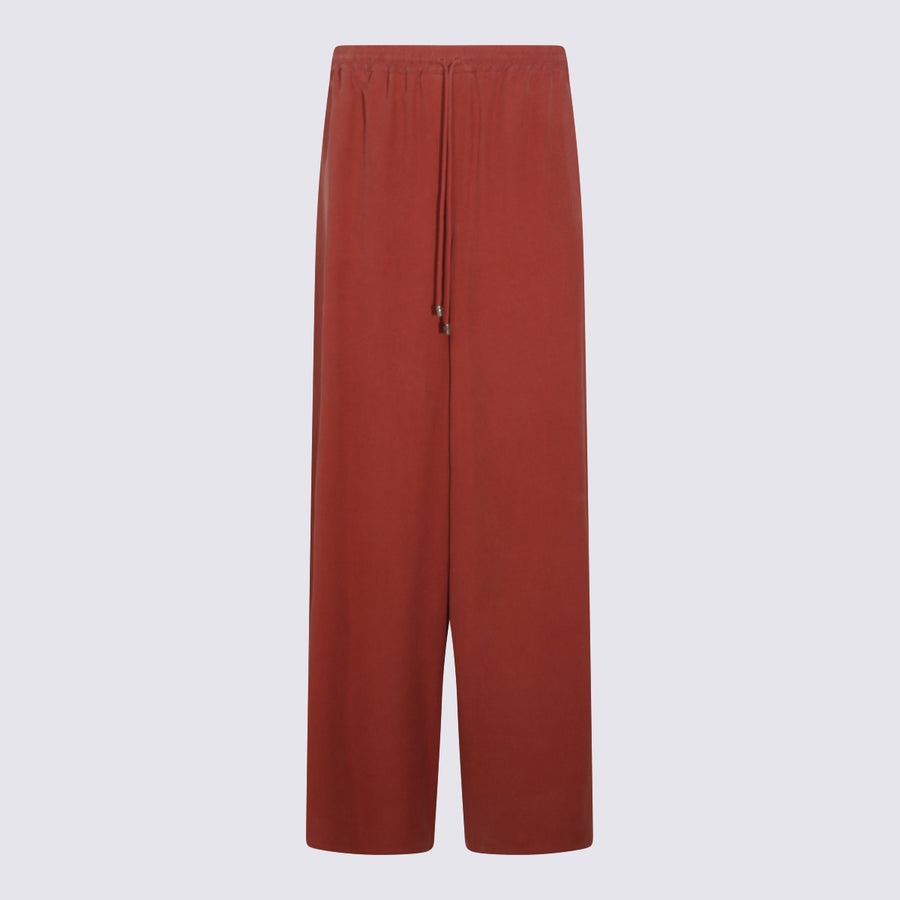 Max Mara 100% Cotton trousers in red