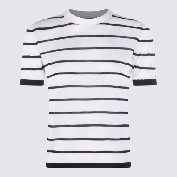 Max Mara 70% Wool t-shirt in white