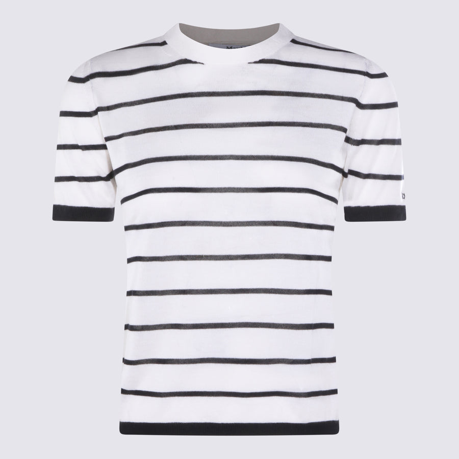 Max Mara 70% Wool t-shirt in white