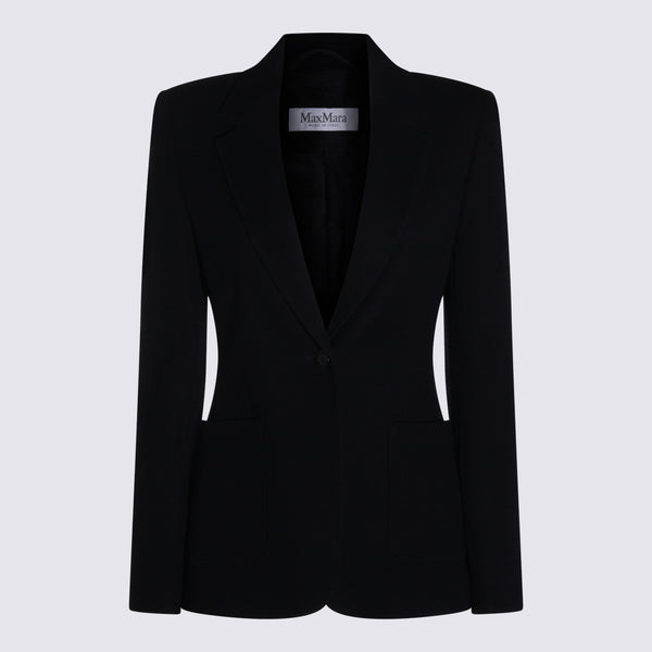 Max Mara 100% Virgin Wool blazer in black