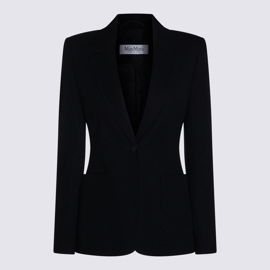 Max Mara 100% Virgin Wool blazer in black