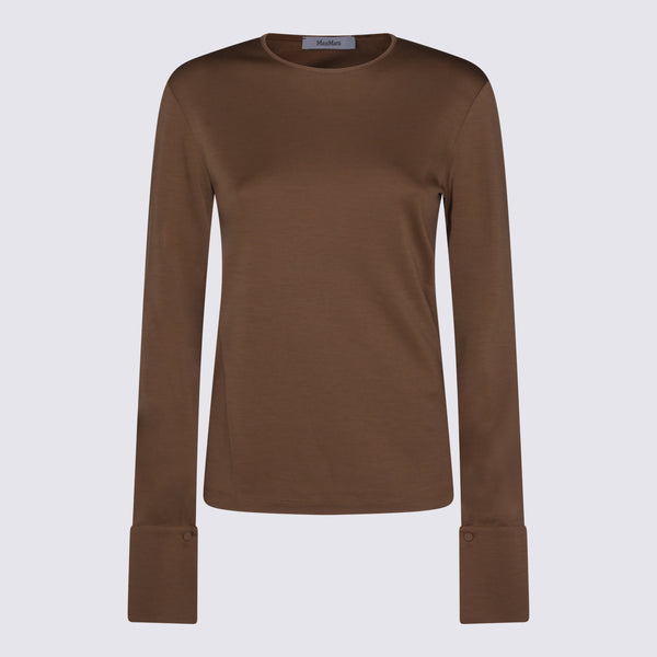 Max Mara 100% Viscose shirt in brown