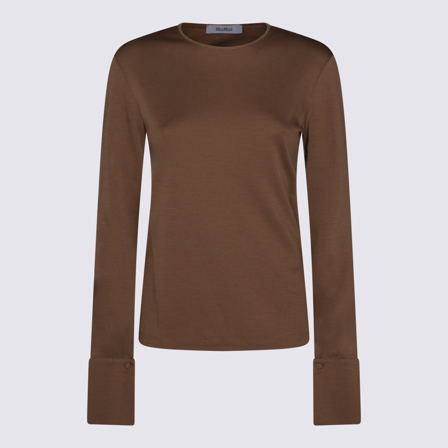 Max Mara 100% Viscose shirt in brown