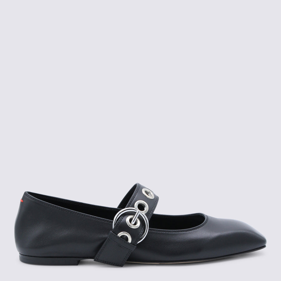 Aeyde 100% Leather flat in black