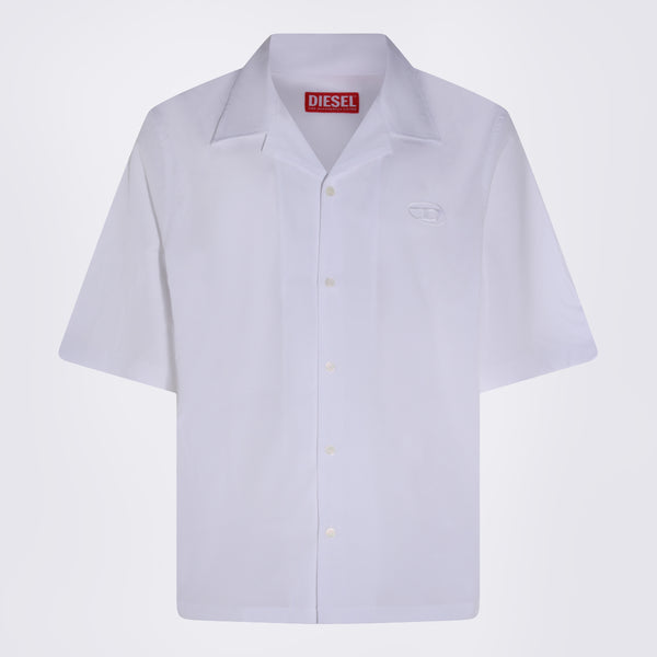 Diesel 97% cotton shirt in white