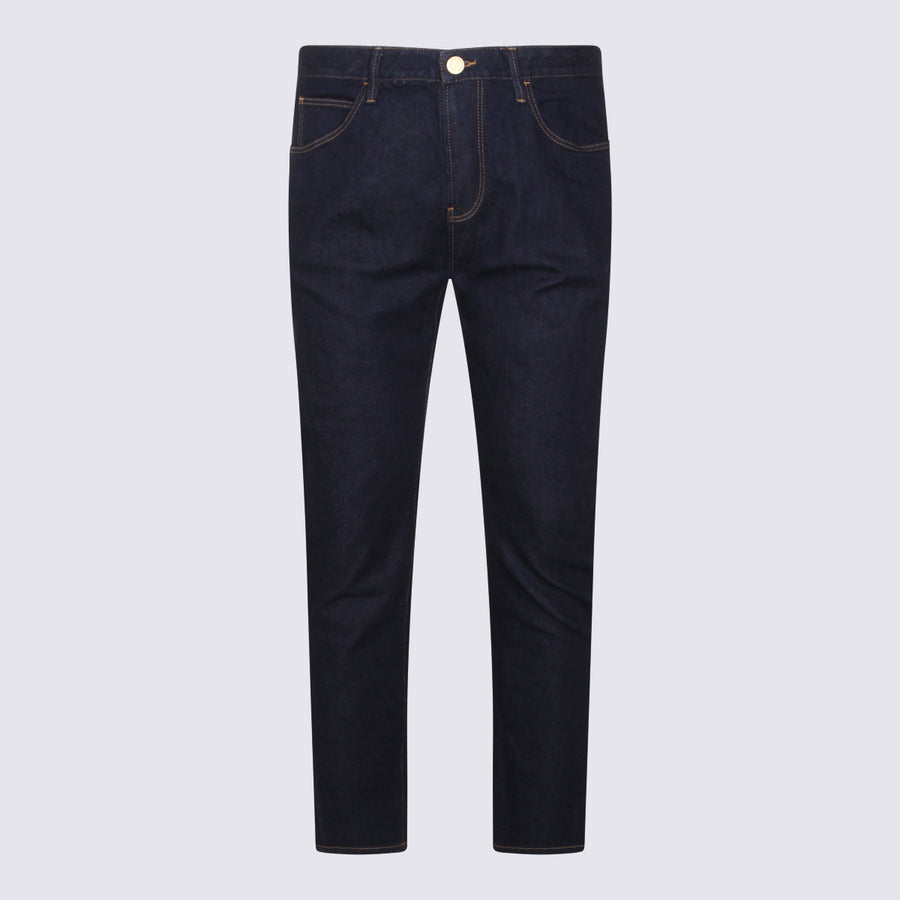 Giorgio Armani 86% Cotton jeans in navy