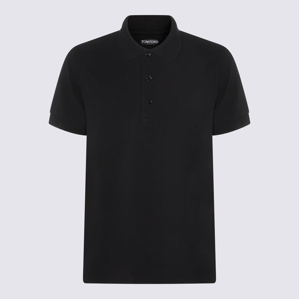 Tom Ford 67% Lyocell polo in black