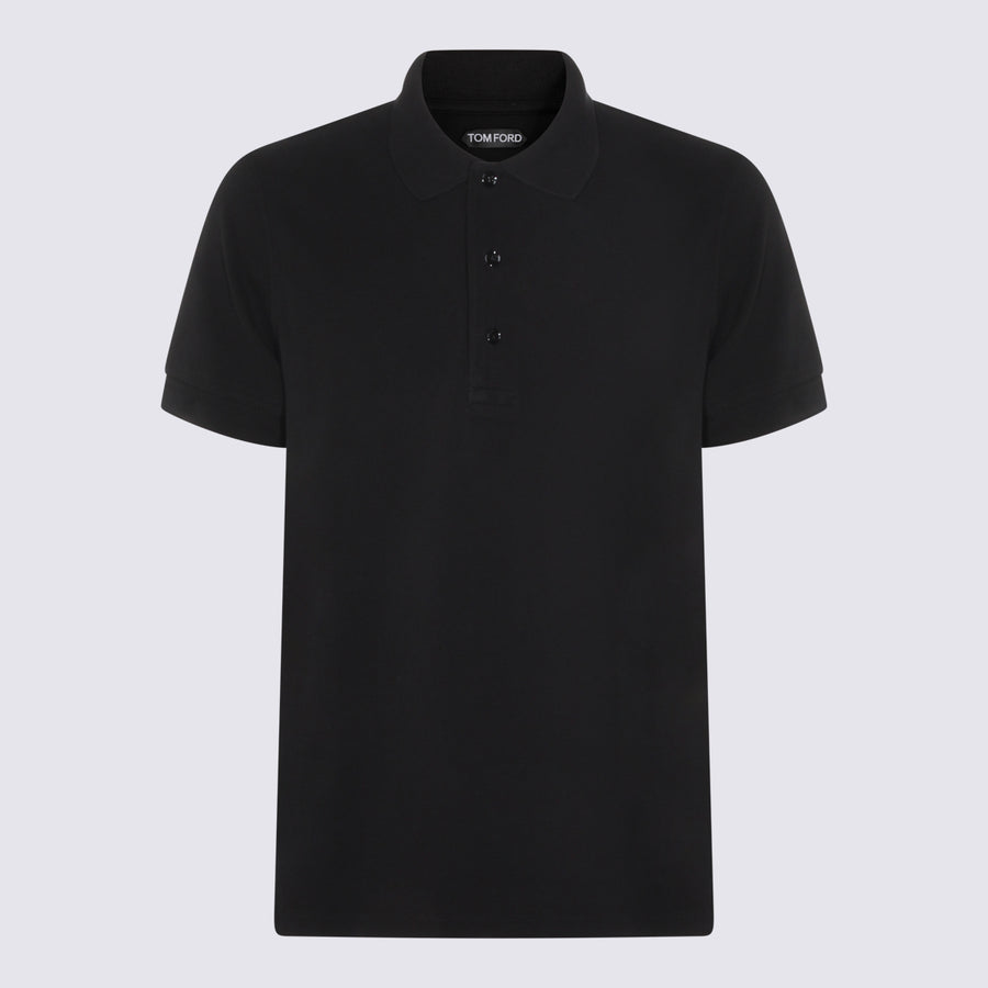 Tom Ford 67% Lyocell polo in black