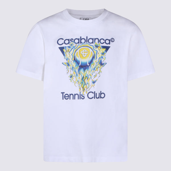 Casablanca 100% cotton t-shirt in white