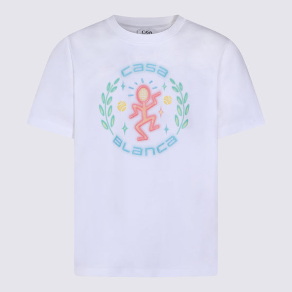 Casablanca 100% cotton t-shirt in white
