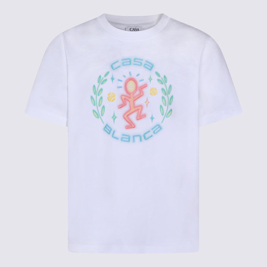 Casablanca 100% cotton t-shirt in white