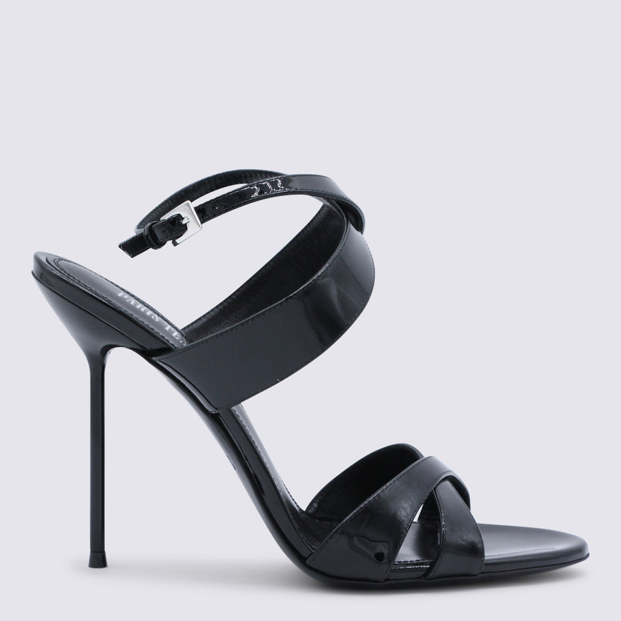 Paris Texas Upper: 100% calf leather. Lining: 100% goat leather. Sole: 100% calf leather. heel sandal in black