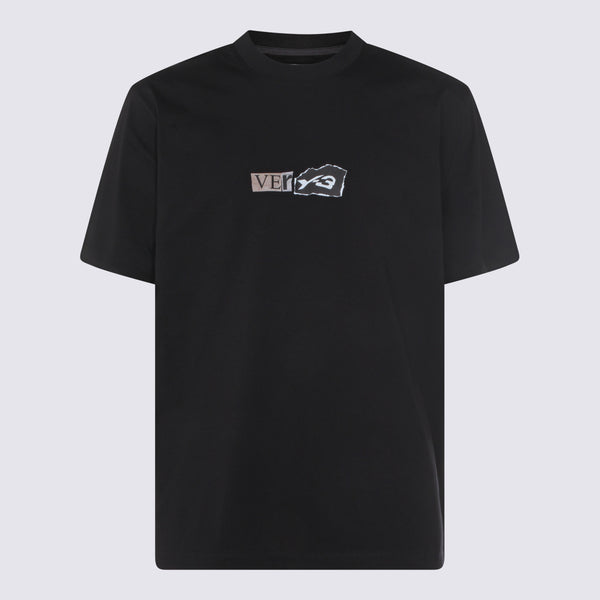 Y-3 100% Cotton t-shirt in black