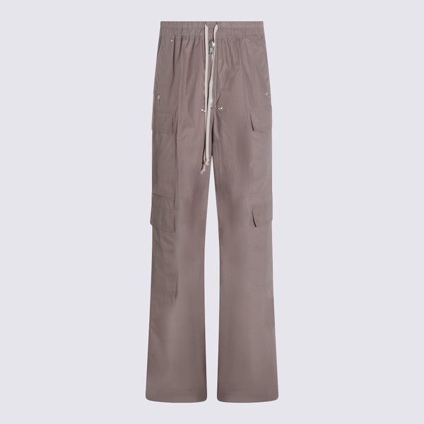 Rick Owens 100% Cotton cargo pants in gray