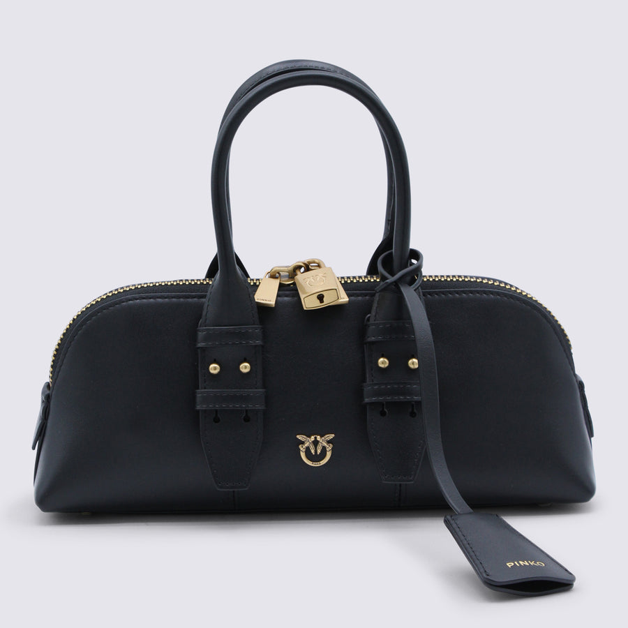 Pinko Leather shoulder bag in black