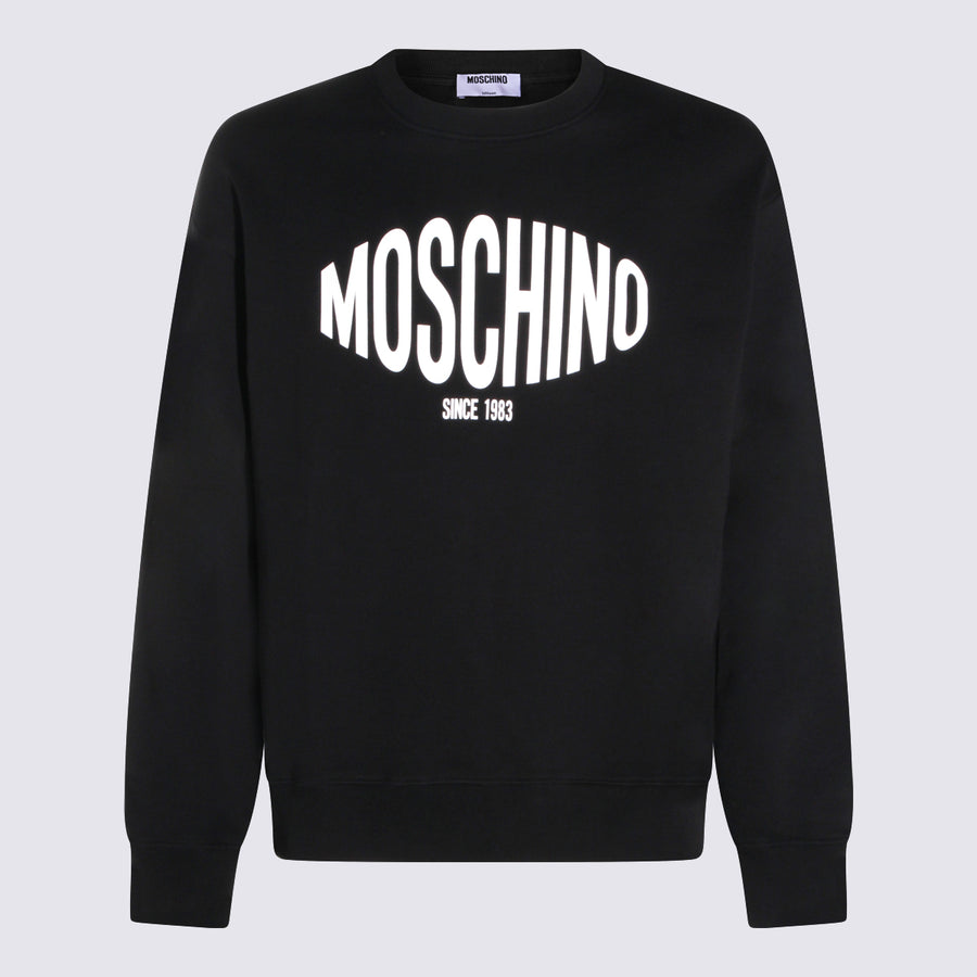 Moschino 100% cotton sweatshirt in black