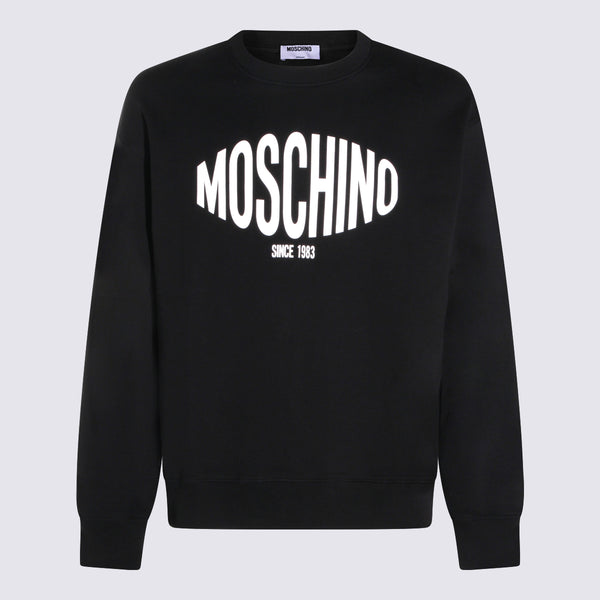 Moschino 100% cotton sweatshirt in black