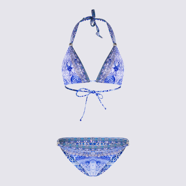 Camilla 82% Polyamide bikini in blue