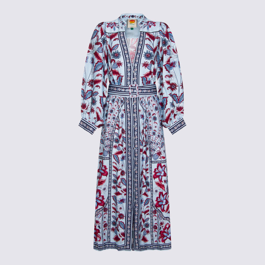 Farm Rio 100% Rayon dress in blue