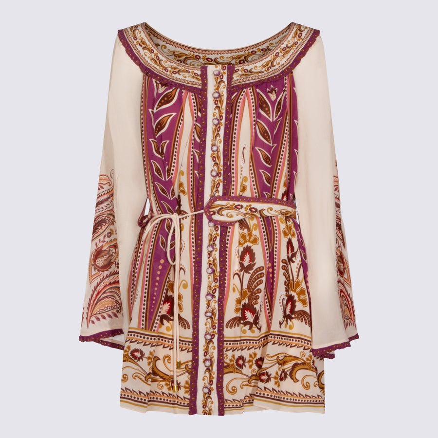 Farm Rio 100% viscose dress in beige