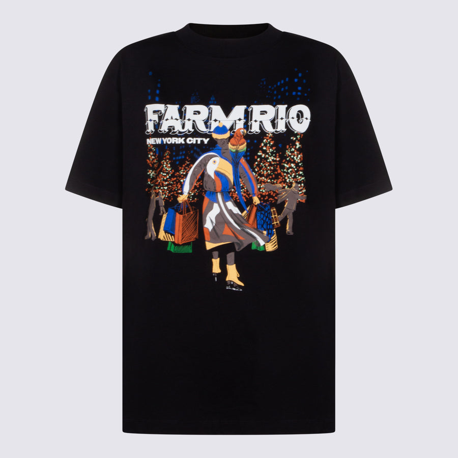 Farm Rio 100% Cotton t-shirt in black
