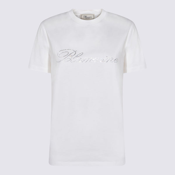 Blumarine 100% Cotton t-shirt in white