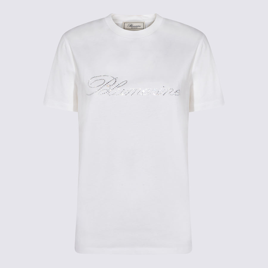 Blumarine 100% Cotton t-shirt in white