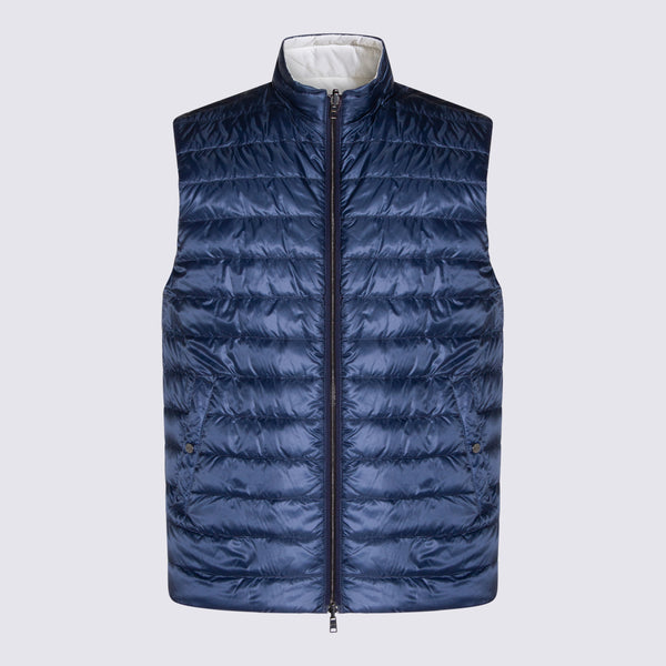 Herno 100% PA (Nylon) vest in navy