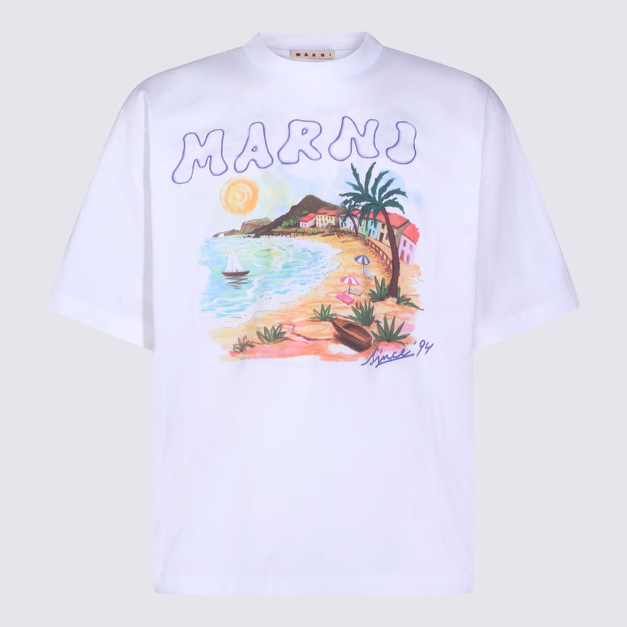 Marni 100% Cotton t-shirt in white