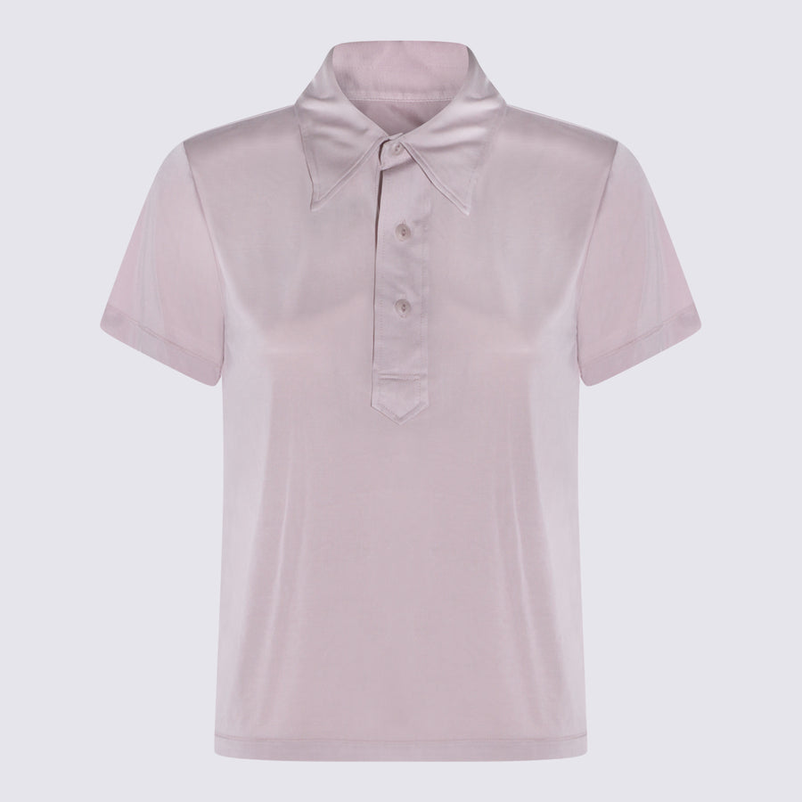 Maison Margiela 90% Cotton polo in pink