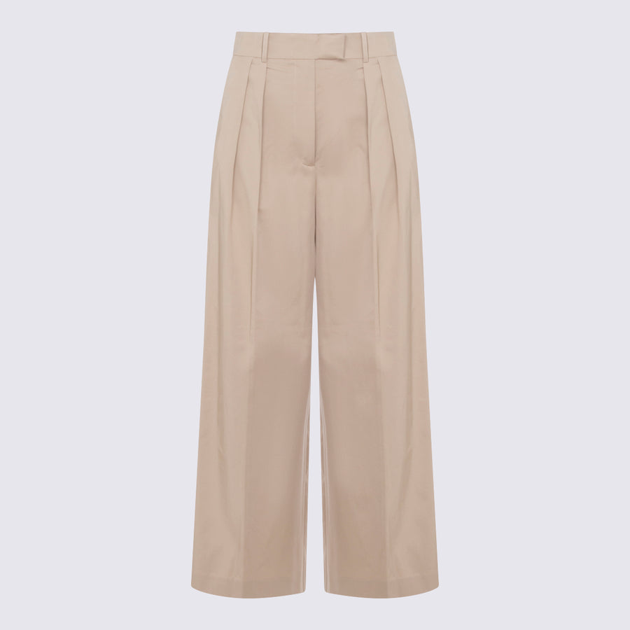 Anine Bing 96% cotton trousers in beige