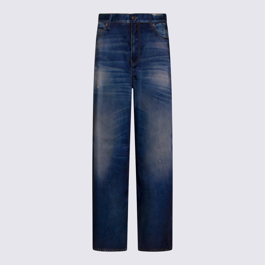 Golden Goose 100% polyester jeans in blue