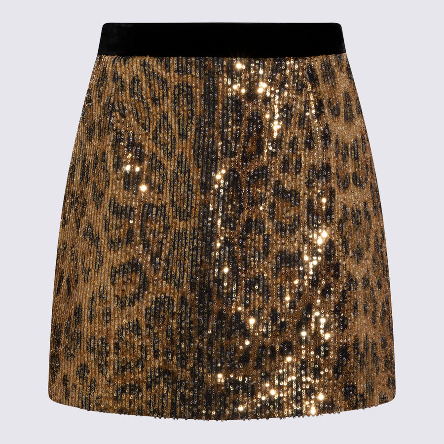 Roberto Cavalli 98% PL 2% EL skirt in gold
