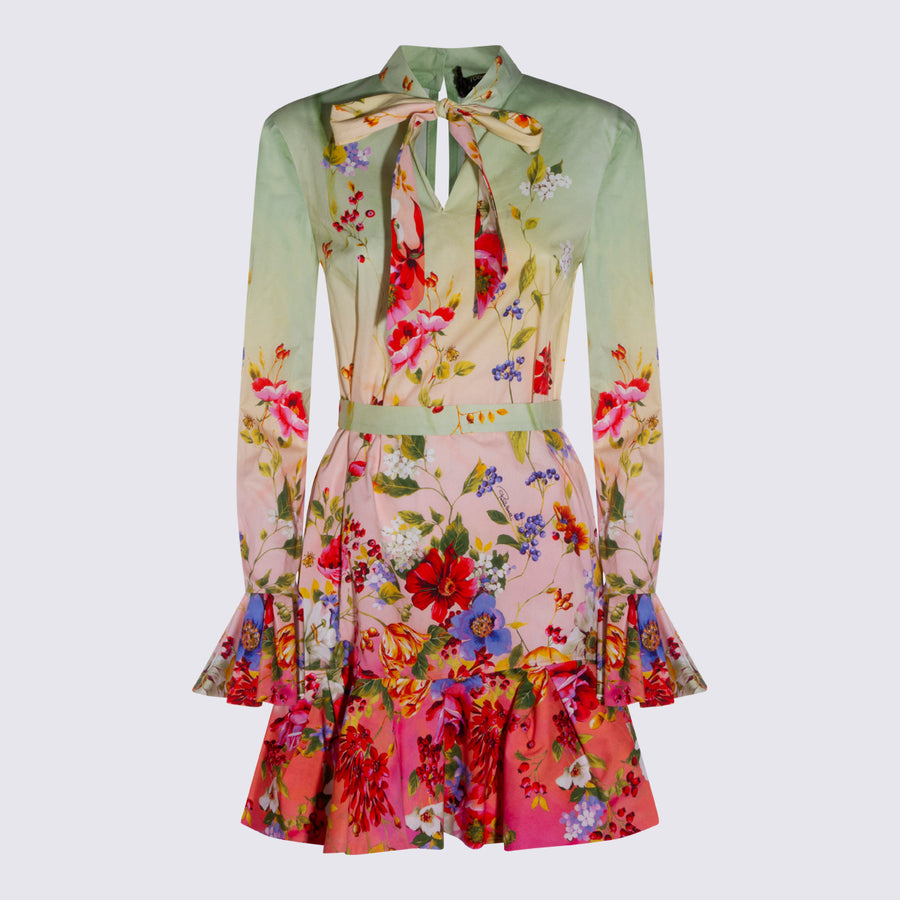 Roberto Cavalli 97% CO 3% EL dress in multicolor