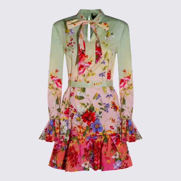 Roberto Cavalli 97% CO 3% EL dress in multicolor