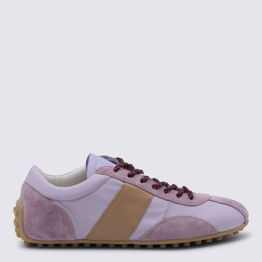 Tod's Suede and leather sneaker in purple