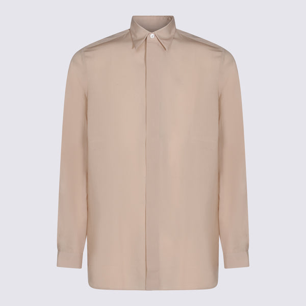 Lardini 91% Tencel shirt in beige
