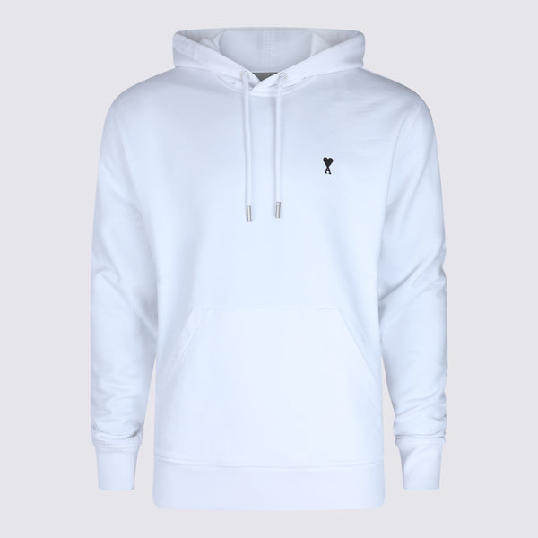 AMI Paris 100% Cotton hoodie in white