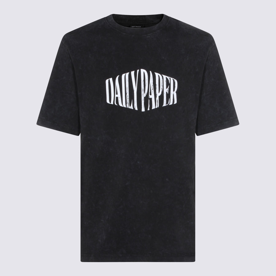 Daily Paper Uomo 100% cotton t-shirt in black