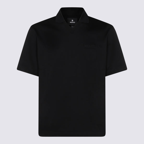 Mackage 100% cotton polo in black