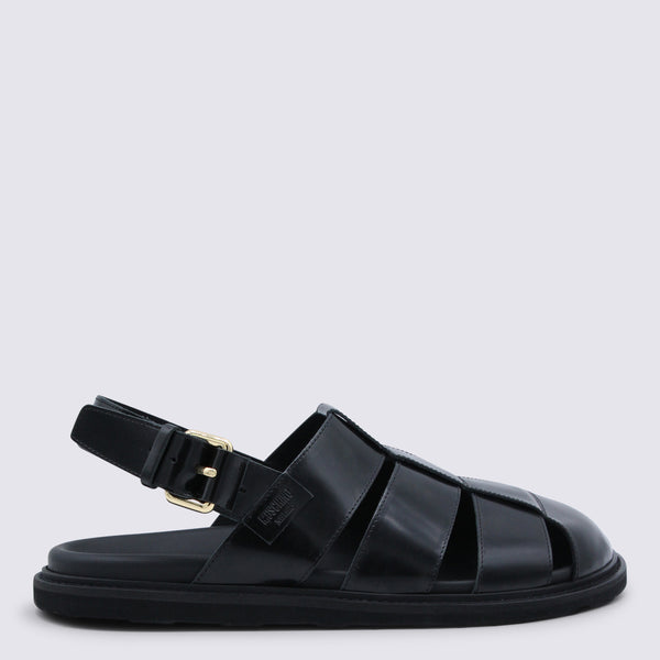Moschino Leather sandals in black