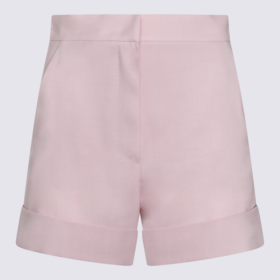 Max Mara 100% Wool bermuda shorts in pink