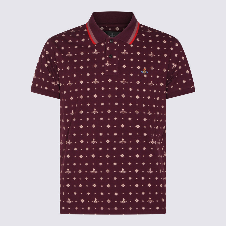 Vivienne Westwood 100% Cotton polo in burgundy