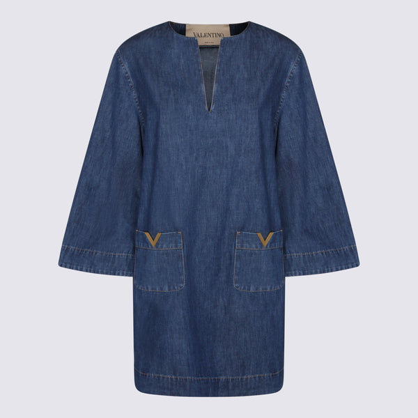 Valentino 100% Cotton dress in blue
